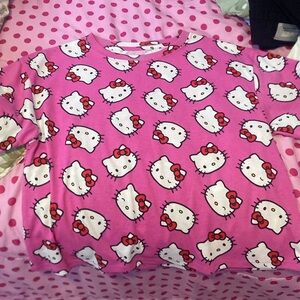 Pink hello kitty crop top